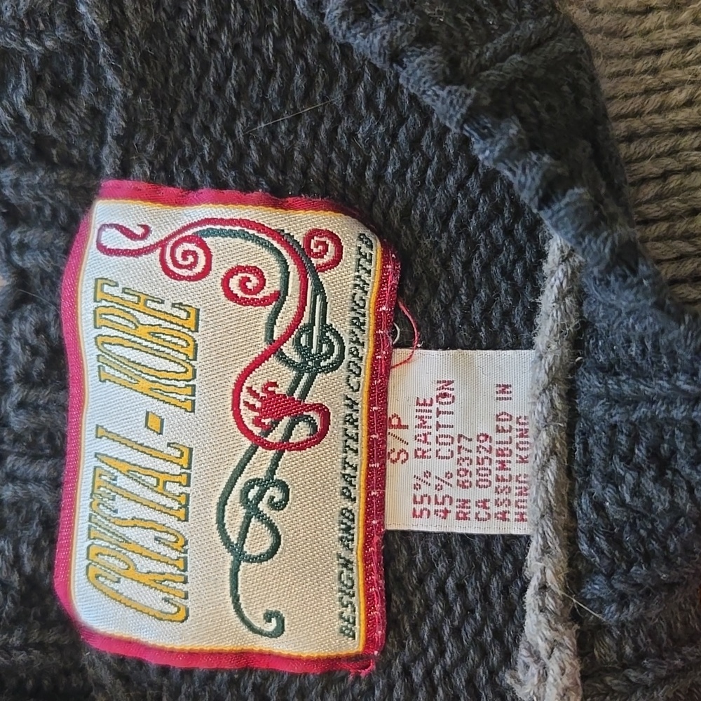 Vintage Crystal Kobe Halloween Sweater, 80s Sweater, Womens Size Small - Picture 2 of 3